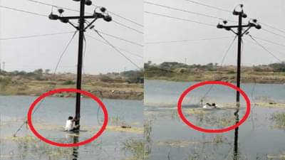 जिगरबाज वायरमनचा थरार...बंधाऱ्यात १०० फूट लांब पोहत जाऊन वीजदुरुस्ती कशी केली ?