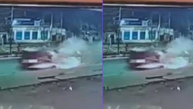 CCTV : बोलेरोने धडक दिल्याने अनियंत्रित झाली थार, मग जे घडले ते पाहून तुमच्याही काळजाचा थरकाप उडेल