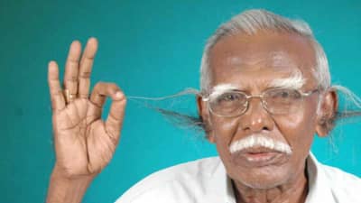 Guinness World Record : कानावर लांबसडक केस वाढवून विक्रम करणारा अवलिया विक्टर