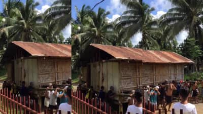 एवढं मोठं घर लोकांनी उचललं आणि दुसरीकडे नेलं, Video Viral