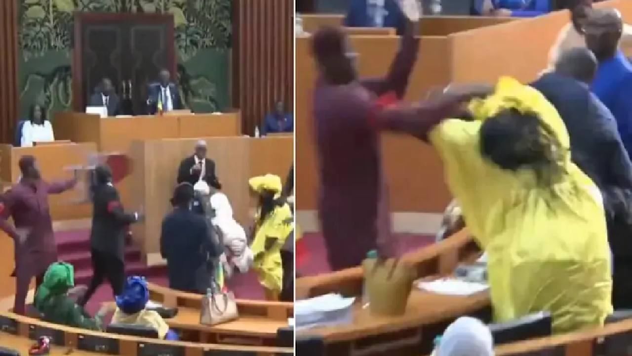 VIRAL VIDEO |संसदेत महिला खासदारावर हात उचलला, पुरुष खासदाराचं सर्वांसमोर लाजीरवाणं कृत्य