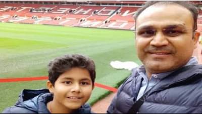 Virender sehwag: विरेंद्र सेहवागचा मुलगाही क्रिकेटच्या पीचवर, या टीमकडून खेळणार, VIDEO