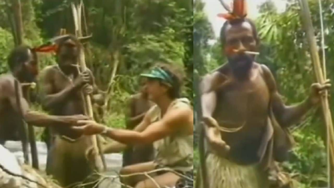 जेव्हा जंगलातल्या लोकांनी पहिल्यांदा गोरा माणूस पाहिला! 1993 सालचा Video Viral