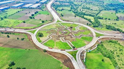 देशातील दुसरा, महाराष्ट्रातील सगळ्यात मोठा चौक, समृद्धीचा माईल झिरोची ड्रोनमधून टिपलेली दृष्य...