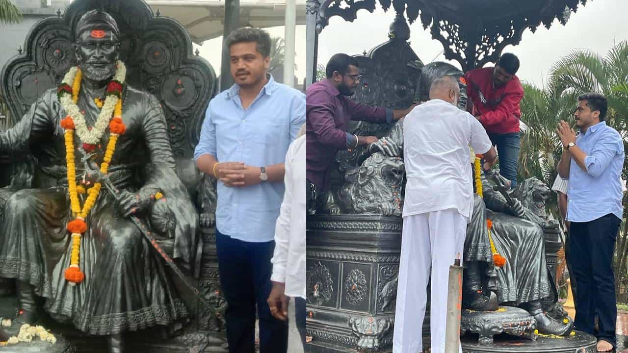 राष्ट्रवादीचे आमदार रोहित पवार सध्या बेळगावात आहेत. बेळगावमध्ये जात त्यांनी छत्रपती शिवाजी महाराज यांच्या पुतळ्याला अभिवादन केलंय.