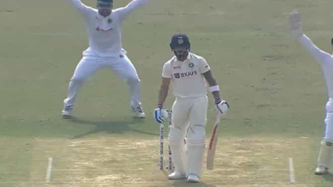 IND vs BAN 1st Test: काय बॉल टर्न झाला? विराट कोहली OUT झाल्यावर बघत बसला, VIDEO
