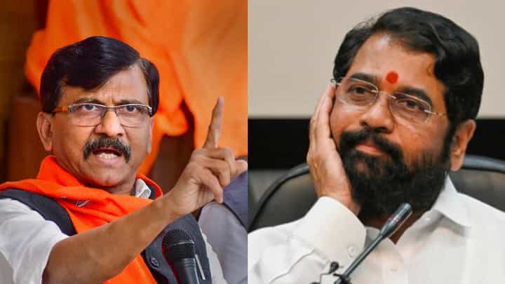 पाळीव कुत्रं, भाकरी अन् मालक; एका वाक्यात संजय राऊतांचा एकनाथ शिंदेंवर थेट निशाणा पाळीव कुत्रं, भाकरी अन् मालक; एका वाक्यात संजय राऊतांचा एकनाथ शिंदेंवर थेट निशाणा