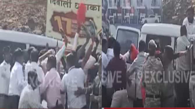 राज्यपाल भगतसिंह कोश्यारींना जोडे दाखवण्याचा प्रयत्न, ठाकरे गटाच्या कार्यकर्त्यांची धरपकड, कुठे घडली घटना?