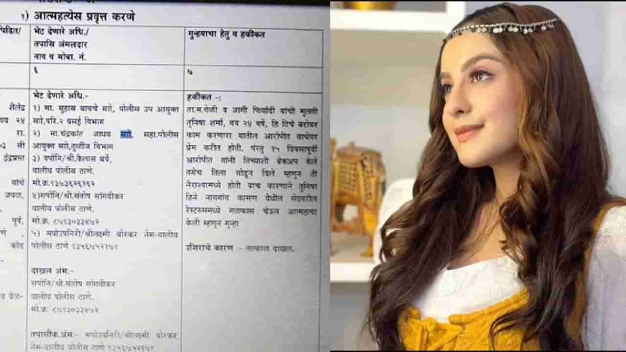 Tunisha Sharma Death | तुनिशा शर्मा हिच्या FIR मध्ये मोठा खुलासा, वाचा काय घडले