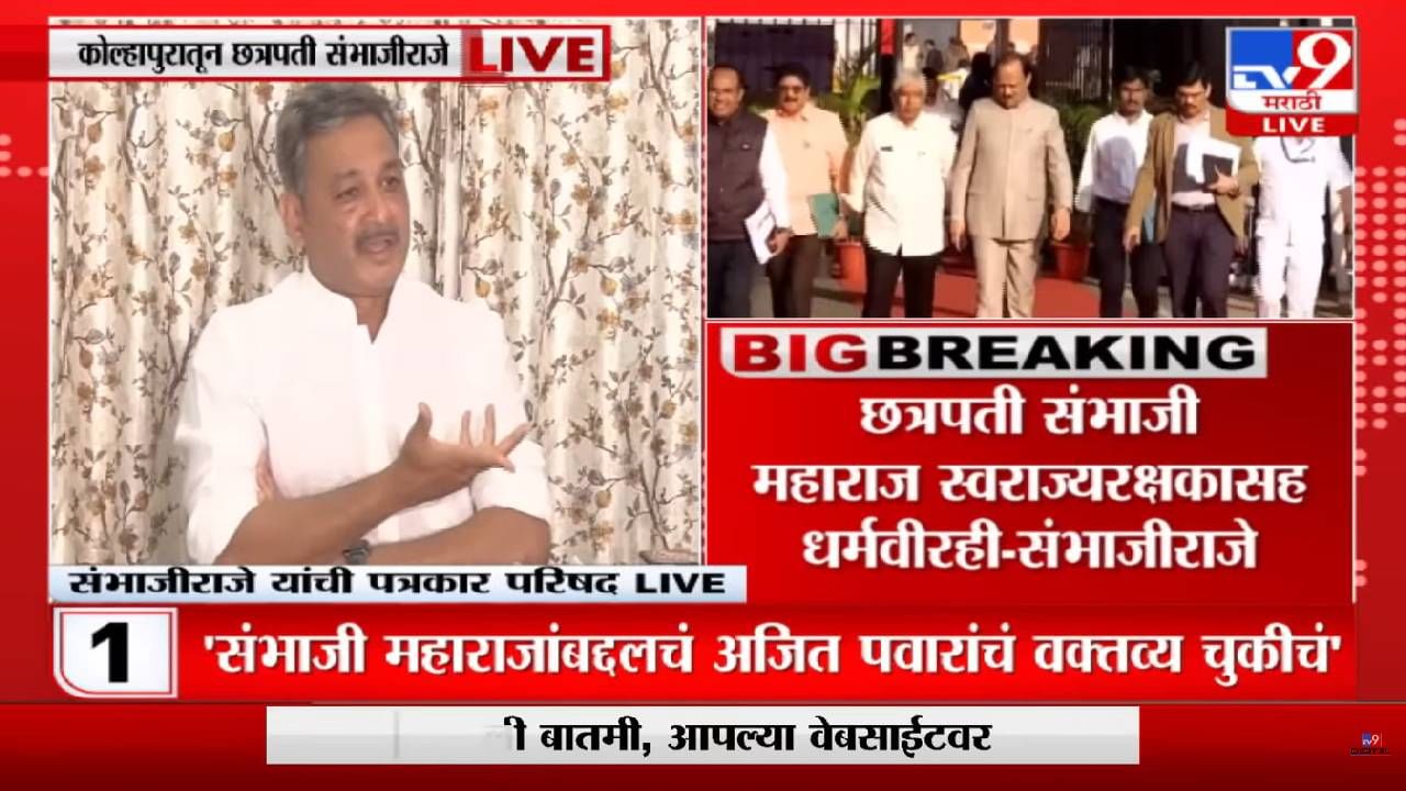 Sambhaji Raje | 'अरबी समुद्रातील महाराजांचा पुतळा का झाला नाही ते आताच्या सरकारनं सांगाव- संभाजीराजे