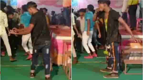 Video: लग्न समारंभात गुटखा खाऊन तरुणाचा सुपर डान्स, लोकं फक्त त्यांच्याकडे पाहत राहिले