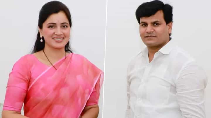 रवी राणा यांनी घेतला नवनीत राणा यांच्यासाठी खास उखाणा; म्हणाले, 'तू हेमामालिनी मैं तेरा...' रवी राणा यांनी घेतला नवनीत राणा यांच्यासाठी खास उखाणा; म्हणाले, 'तू हेमामालिनी मैं तेरा...'
