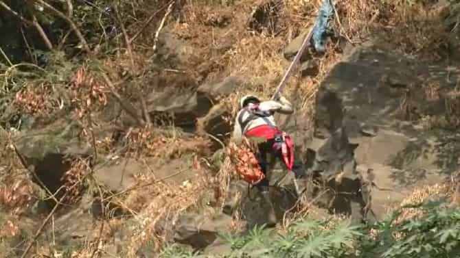 जंगलात फुले तोडताना तोल गेला, 50 फूट खोल दरीत पडला, नंतर सुरू झाला असा थरार
