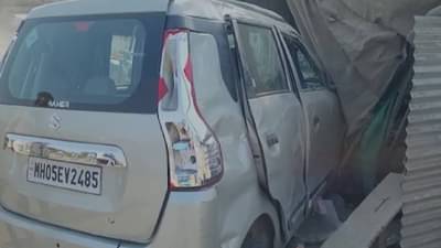Ahmednagar Car Hit : अचानक चालकाचे गाडीवरील नियंत्रण सुटले अन् कार थेट चहाच्या दुकानात घुसली, पण...