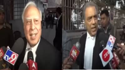 धनुष्यबाणाच्या सुनावणीनंतर दोन्ही पक्षाच्या वकिलांचं मीडियासमोर, पहले आप, पहले आप