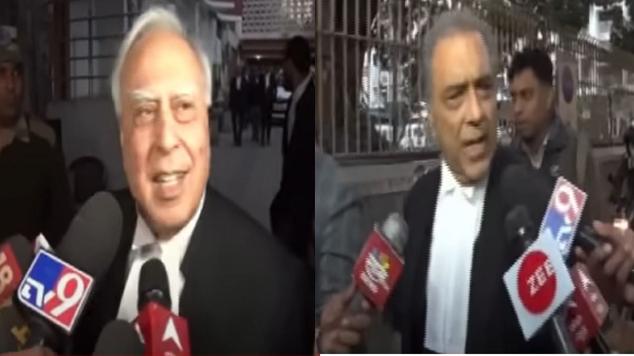 धनुष्यबाणाच्या सुनावणीनंतर दोन्ही पक्षाच्या वकिलांचं मीडियासमोर, 'पहले आप, पहले आप' धनुष्यबाणाच्या सुनावणीनंतर दोन्ही पक्षाच्या वकिलांचं मीडियासमोर, 'पहले आप, पहले आप'