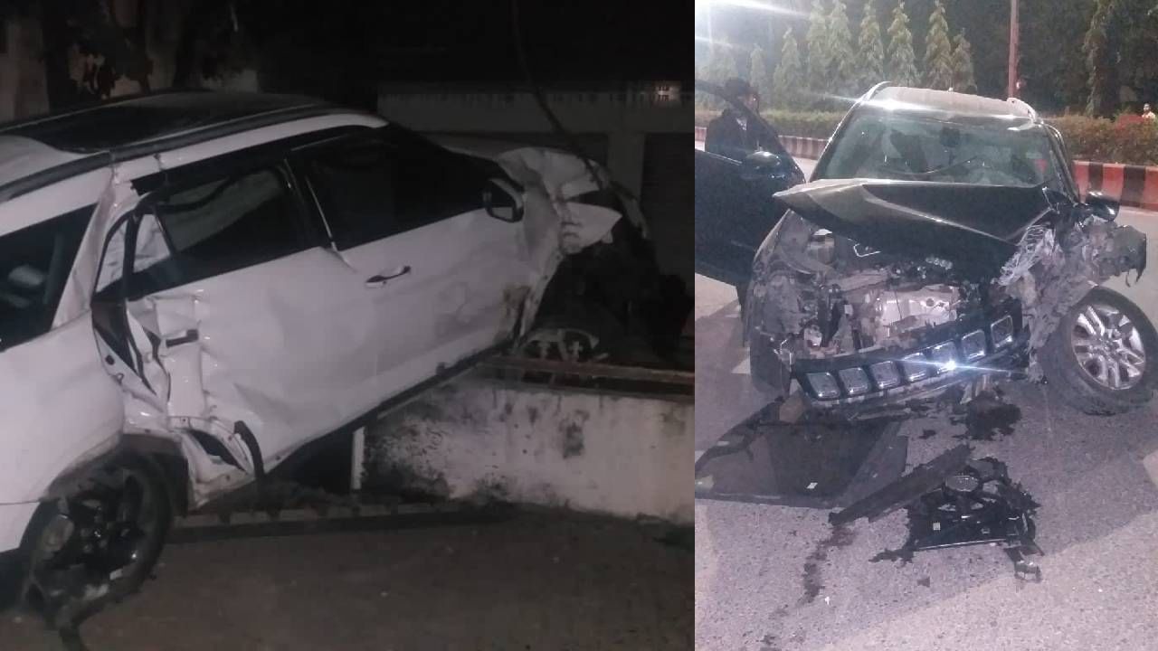 Car Accident : दोन शिकावू डॉक्टरांच्या कारची रेस, एक कार पलटी मारुन भिंतीवर आदळली, तर दुसरी कार पलटी मारुन...