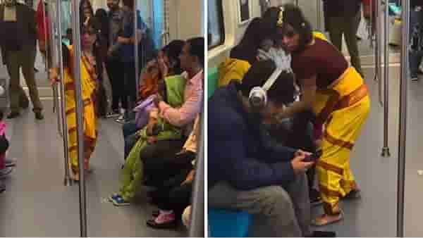 Video: मेट्रोमध्ये अचानक घुसली भूल भुलैयाची मंजुलीका, प्रवाशांची झाली पळापळ
