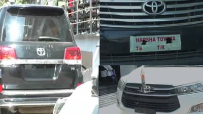 नांदेडमध्ये काय चाललंय? तेलंगणातल्या आमदारांच्या आलिशान गाड्या, ना नंबरप्लेट, ना पोलिसांची धास्ती...