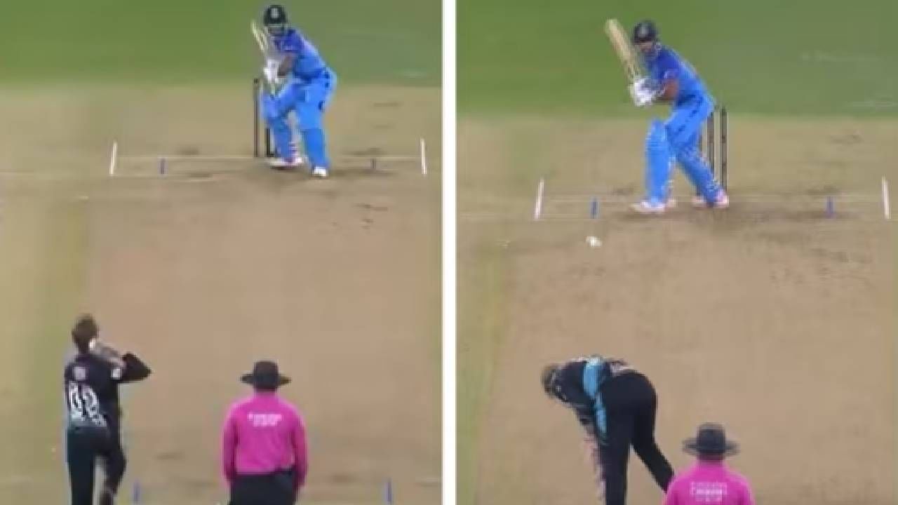 IND vs NZ 3rd T20 : गोळीसारखा 149KMPH वेगात बॉल, Rahul Tripathi चा तितकाच कडक SIX, VIDEO