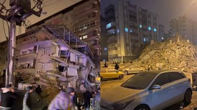 हाहा:कार ! भूकंपाचा जोरदार झटका, पत्त्याच्या बंगल्याप्रमाणे इमारती कोसळल्या; शेकडो लोक दगावल्याची भीती