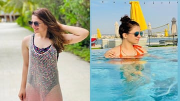 Cricketer Wife : टीम इंडियाच्या प्रसिद्ध क्रिकेटपटूच्या पत्नीच्या सौंदर्यासमोर हिरॉईन फिक्या, तिच्या बिकनी फोटोंची चर्चा