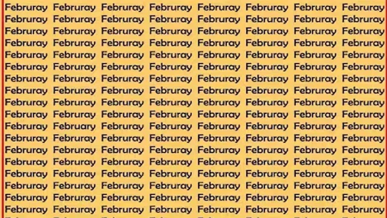 करेक्ट फेब्रुवारीचं स्पेलिंग शोधून दाखवायचं! एकदम करेक्ट!