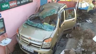 कारचालकाचा वाहनावरील ताबा सुटल्याने स्नॅक्स सेंटरमध्ये घुसली गाडी, अपघाताचा थरार सीसीटीव्हीत कैद