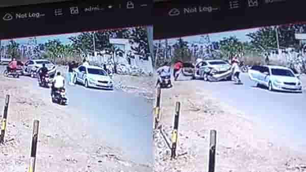 गाडीला धडक देत तरुणावर हल्ला, गोळीबार आणि कोयत्याचे वार, चित्रपटाला शोभेल असा सीन पाहून तुम्हालाही धडकी भरेल, VIDEO