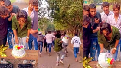 खूप ताकद लावूनसुद्धा केक कापला गेला नाही, व्हिडीओ तर बघा!
