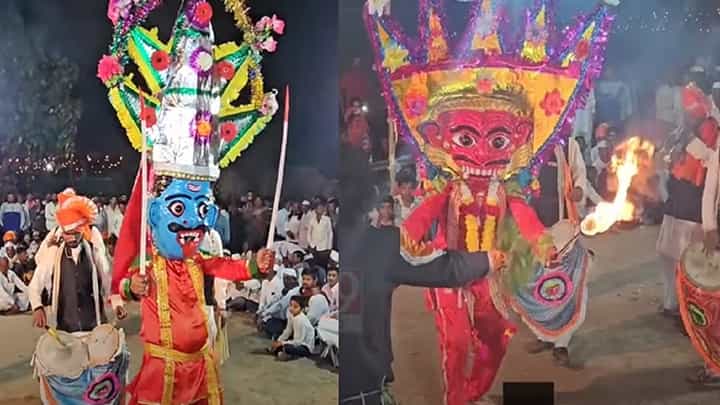 बिरोबा महाराज यात्रेतील पारंपारिक दशावतारी खेळ, बघा व्हिडीओ बिरोबा महाराज यात्रेतील पारंपारिक दशावतारी खेळ, बघा व्हिडीओ