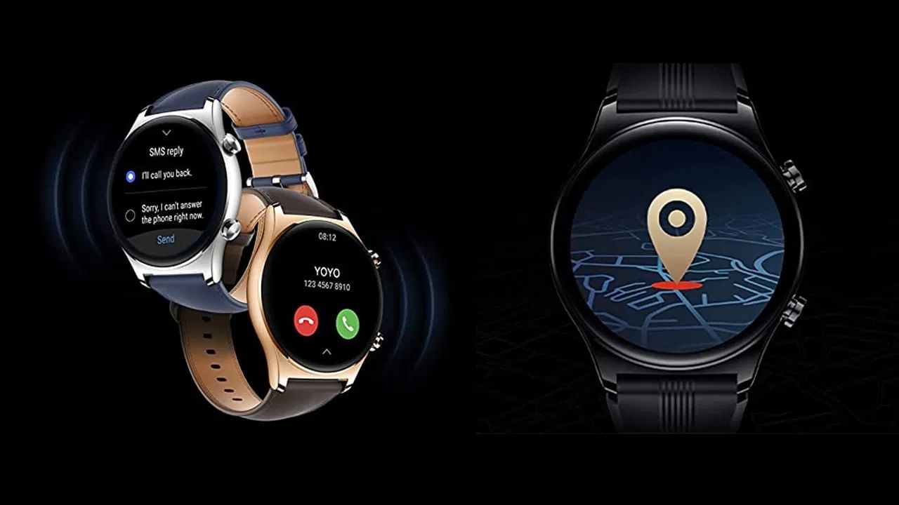 Honor Watch GS 3 : Honor चे स्मार्टवॉच 1.43 इंच AMOLED स्क्रीन आणि 326 PPI रिझोल्युशनसह येते. हे 3D अल्ट्रा-वक्र स्लिम डिझाइन, 8-चॅनेल हार्ट रेड AI इंजिन, 24-तास हार्ट मॉनिटरिंग सपोर्ट आणि 14-दिवस बॅटरी टिकते. हे घड्याळ अमेझॉनवरून Rs.18,999 ऐवजी फक्त Rs.9,999 मध्ये मिळत आहे. (Photo: Amazon)