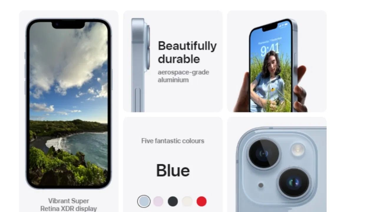आयफोन  14 स्मार्टफोनमध्ये 6.1 इंचाचा सुपर रेटिना ओलेड डिस्प्ले आहे. त्याचबरोबर स्पीड आणि मल्टीटास्किंगसाठी ए15 बायोनिक प्रोसेसर दिला आहे. मागच्या बाजूला 12 एमपी वाइड सेंसर आणि 12 एमपी अल्ट्रा वाइड अँगल सेंसर दिला आहे. (Photo - Apple)