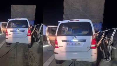 रात्रीची वेळ होती, भरधाव कारची ट्रकला धडक; तीन जणांचा झाला घात