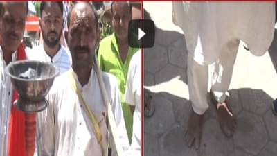 हाती मशाल, उद्धव ठाकरेंच्या सभास्थळापर्यंत अनवाणी प्रवास; कोण आहे ‘तो’ निष्ठावंत?