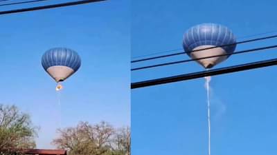 पहिल्यांदाच असं घडलं... हॉट बलूनला आकाशात गेल्यावर आग लागली; त्यानंतर बलूनमधील प्रवाशांनी उंचावरूनच...