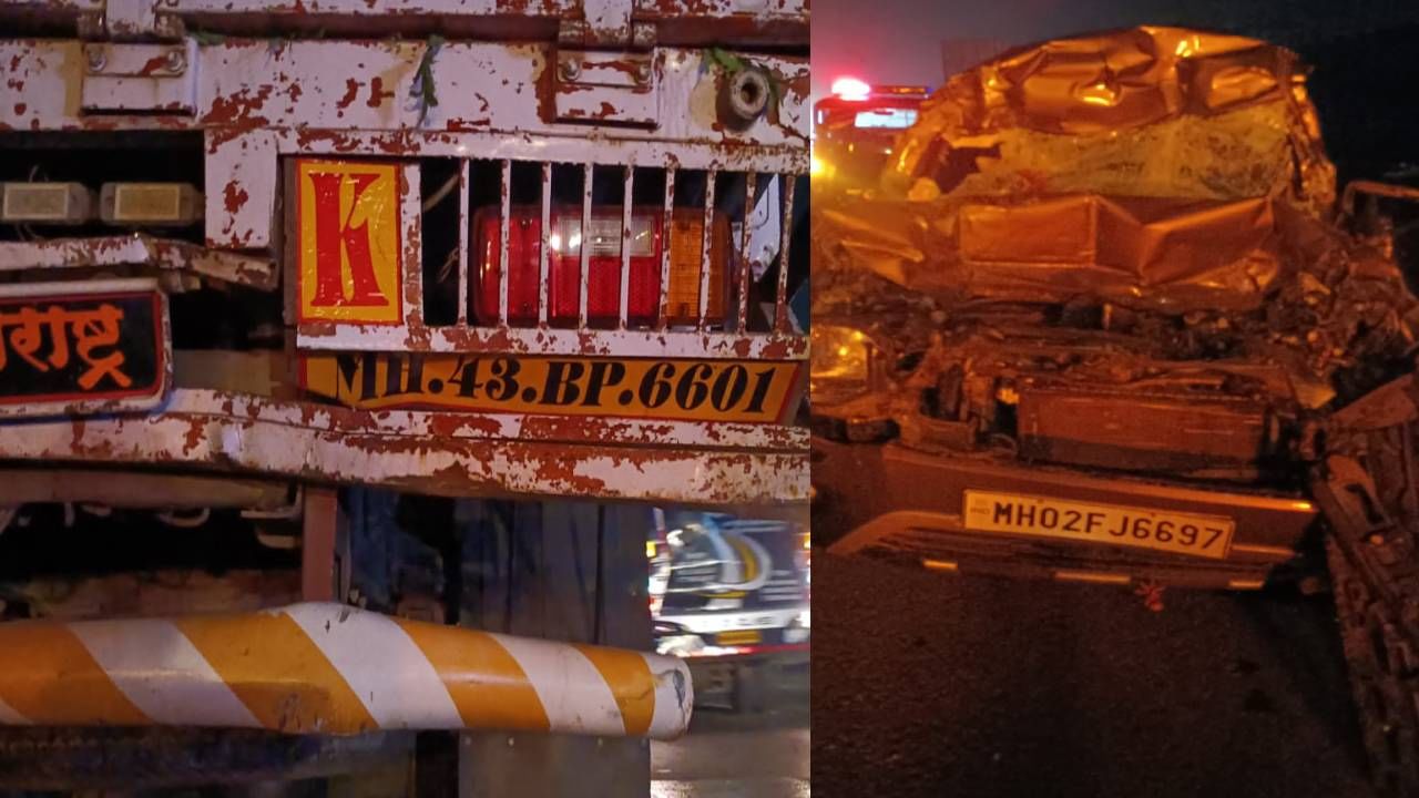 पुणे-मुंबई महामार्गावर भीषण अपघात, भरधाव कार ट्रकला मागून धडकली !