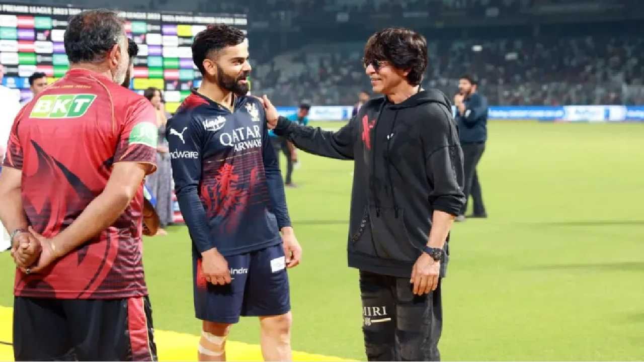 KKR vs RCB : शाहरुखसाठी विराटने नाही केली दुखापतीची पर्वा, फक्त एका शब्दावर पुरी केली डिमांड, VIDEO