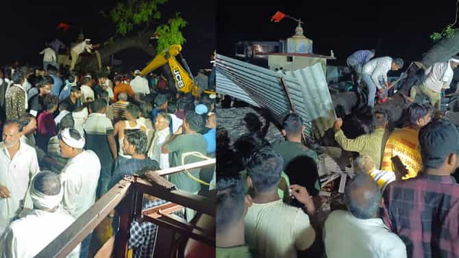 मंदिरात आरती सुरू असतानाच 100 वर्ष जुनं झाड कोसळलं, 7 जणांचा मृत्यू, 35 जण जखमी; अकोल्यात हाहाकार