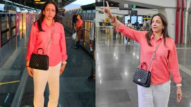 Hema Malini | ट्रॅफिकला वैतागून हेमा मालिनी यांनी केला मुंबई मेट्रोने प्रवास; मुंबईकर झाले आश्चर्यचकीत!