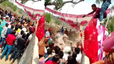 लग्नाचे विधी सुरु असताना नवरदेवासोबत दुर्घटना, धक्कादायक व्हिडीओ!