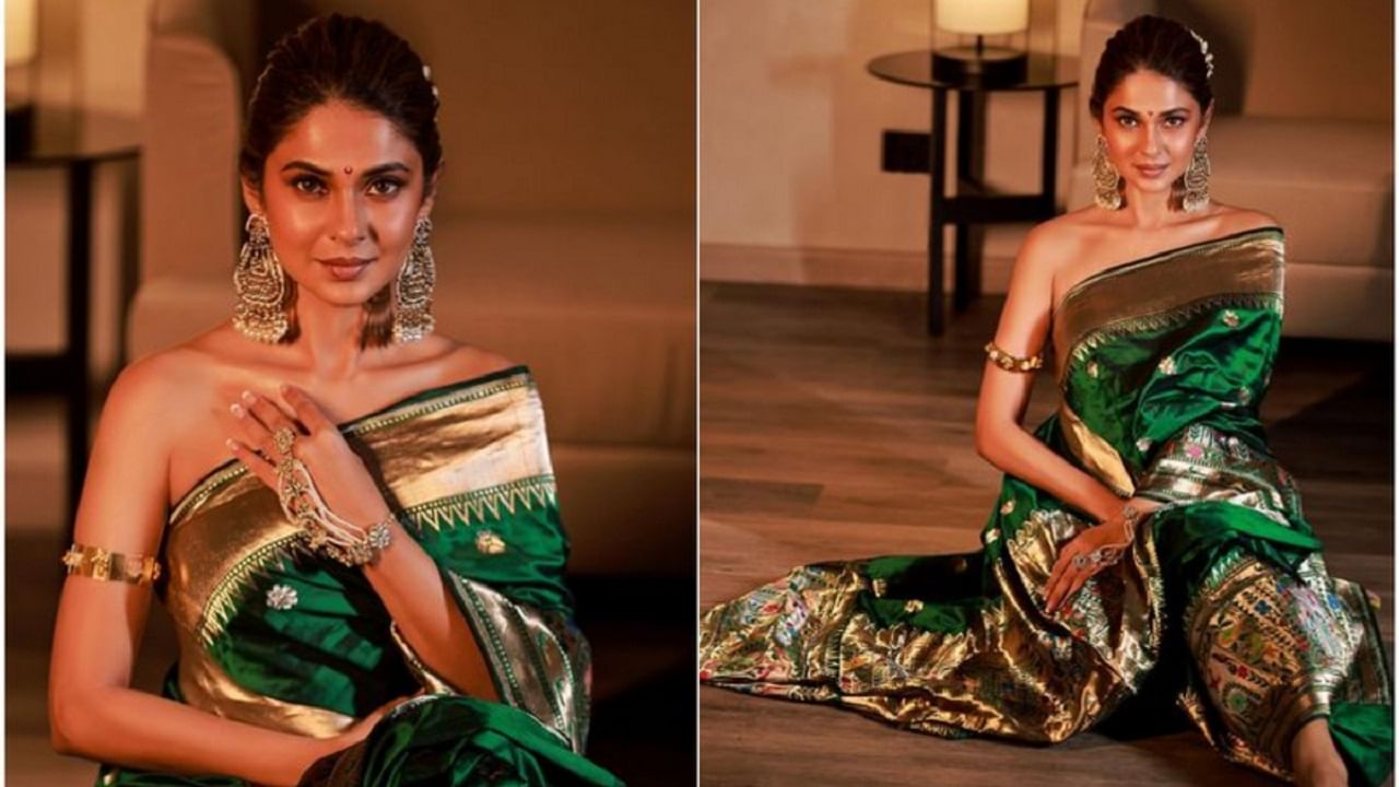 Princely Aari Work Jennifer Winget Party Wear Saree