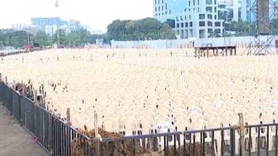 महाराष्ट्र दिनी मुंबईच्या BKC येथे ‘मविआ’ची वज्रमूठ, बघा जय्यत तयारी