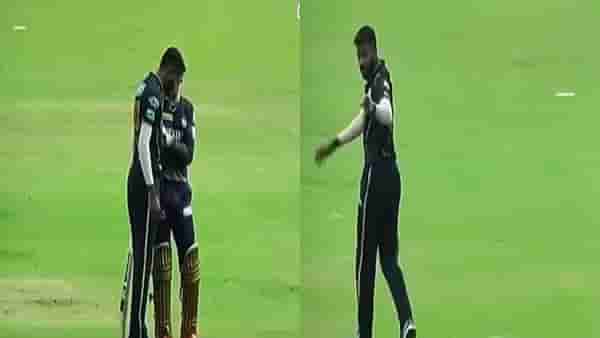 KKR vs GT 2023 : SIX पडताच खवळला हार्दिक पंड्या, बोट दाखवून अफगाणी बॅट्समनला धमकावलं