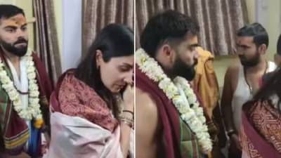 गौतम गंभीरसोबतच्या वादानंतर अनुष्कासोबत मंदिरात पोहोचला विराट कोहली; नेटकरी म्हणाले भांडण करा अन्..
