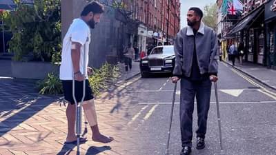 KL Rahul Injury : टीम इंडियाचे दोन शेर जखमी, दोघांच्या हातात कुबड्या, काय झालं दोघांना?; तीन फोटो पाहिले का?