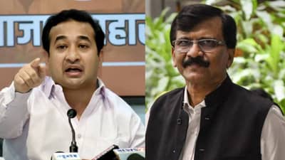 ‘संजय राऊत चपट्या पायाचे, जातात तिथे पक्षाचा पराभव होतो’, नितेश राणे यांचा टोला