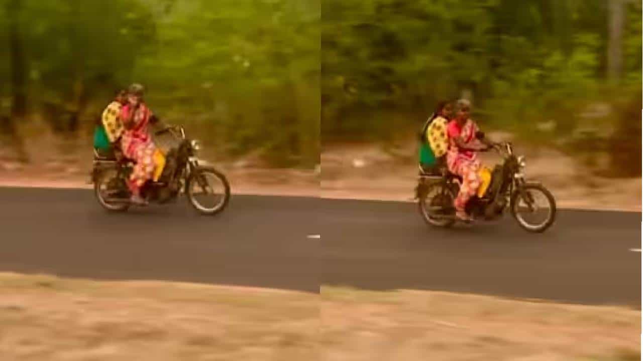 Video | वयोवृद्ध महिलेने वेगाने मोटरसायकल चालवली, व्हिडिओ पाहून अनेकांना धक्का बसला