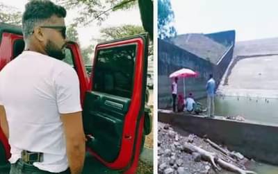 1.50 लाखांचा मोबाइल बंधाऱ्यात पडला, अधिकाऱ्याने पूर्ण बंधाराच रिकामा केला...मग काय झाले...