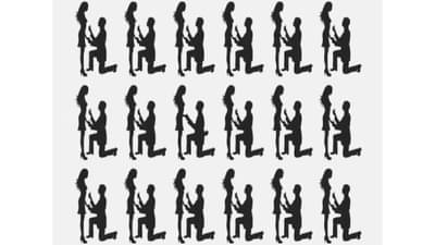 सगळेच करतायत एकमेकांची नक्कल, चित्रात दिसतंय का तुम्हाला एक वेगळं कपल?